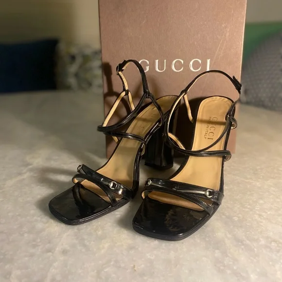 Gucci | Shoes | Authentic Gucci Patent 4 Inch Pumps Size 8 2  display picture 1